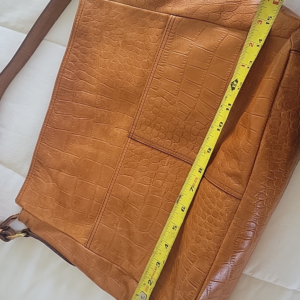 MARGOT LEATHER SHOULDER BAG TAN/BROWN - Picture 14 of 16